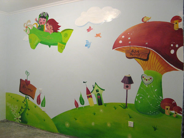 手繪墻無非就是純手工的在墻上繪畫怎么判斷質量